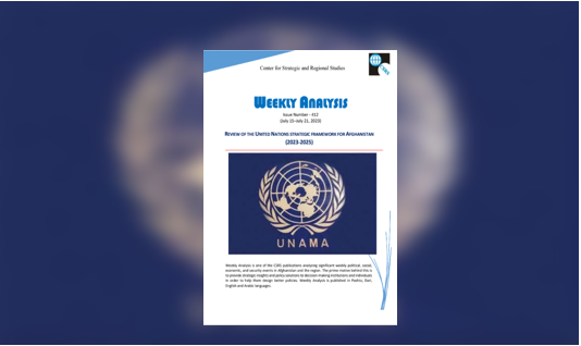 REVIEW OF THE UNITED NATIONS STRATEGIC FRAMEWORK FOR AFGHANISTAN (2023-2025)
