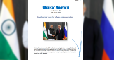 Prime Minister of India’s Visit to Russia: The Afghanistan Issue